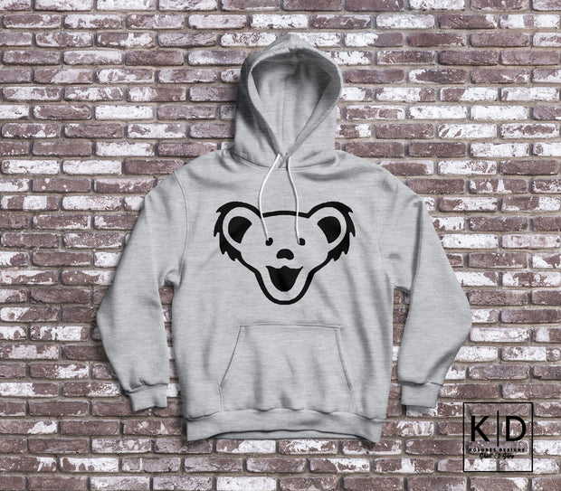 Kolores Designs Bear Hoodie / Grateful Dead Sweater / Bear Pullover Sweater / Grateful Dead Apparel White / Youth M